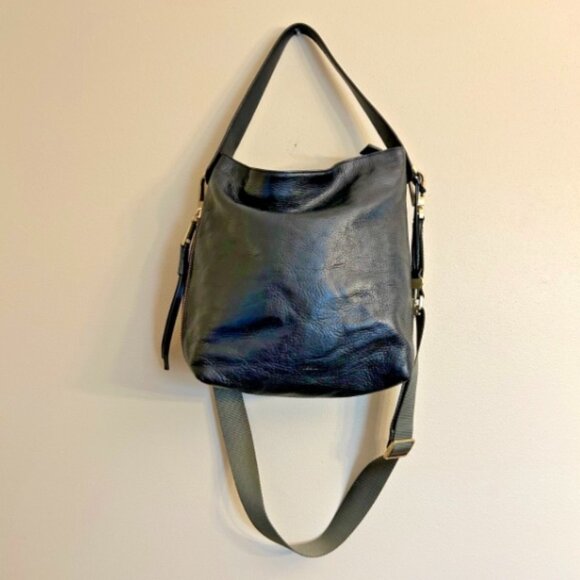Fossil Jolie Leather Hobo Shoulder Bag Black 100% Leather - Picture 1 of 16